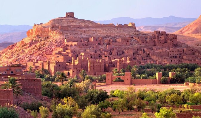 Historic Ait Benhaddou, an ancient fortified village near Ouarzazate, a must-visit attraction in Morocco famous for its stunning architecture.